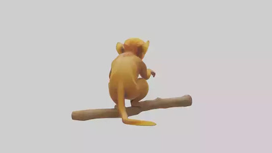 3D model Golden Lion Tamarin playing model VR / AR / low-poly