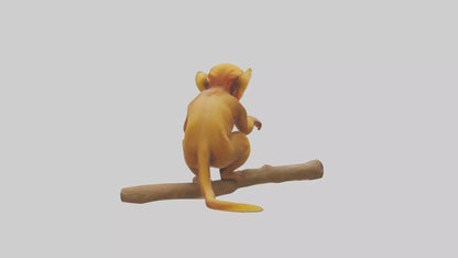 3D model Golden Lion Tamarin playing model VR / AR / low-poly