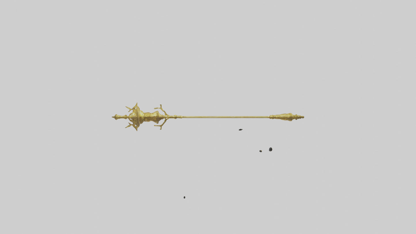 3D model Golden Mace model VR / AR / low-poly