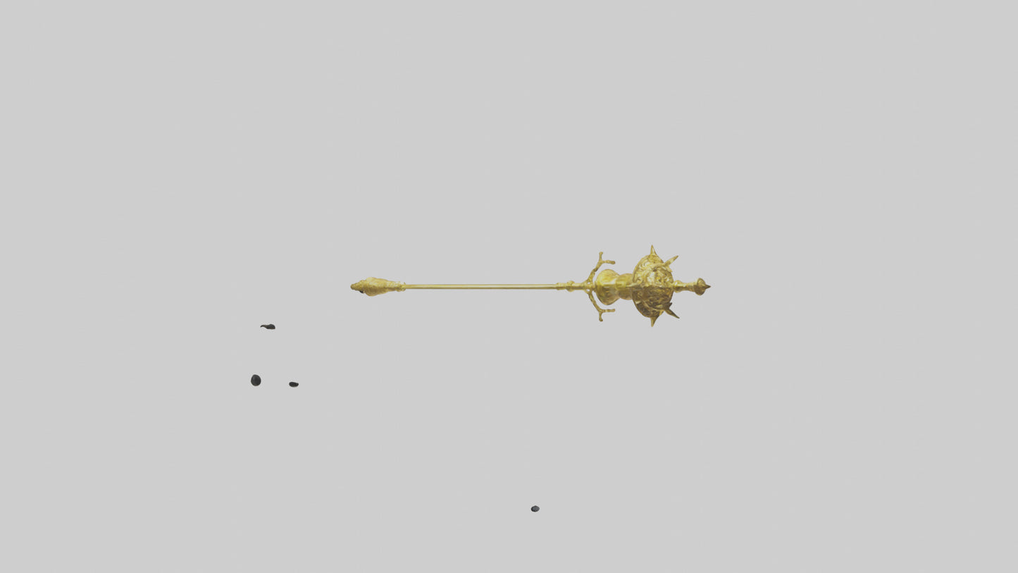 3D model Golden Mace model VR / AR / low-poly