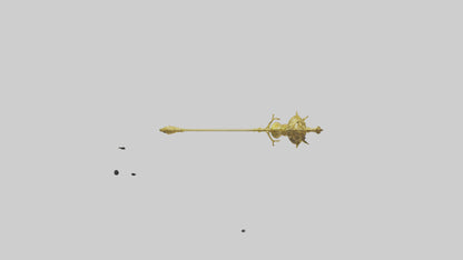 3D model Golden Mace model VR / AR / low-poly