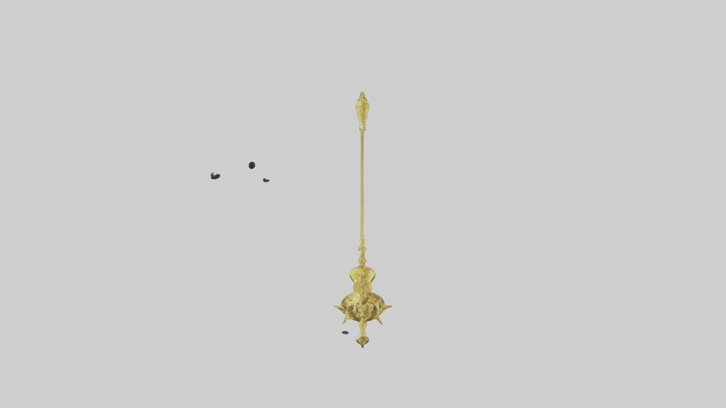 3D model Golden Mace model VR / AR / low-poly