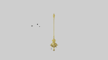 3D model Golden Mace model VR / AR / low-poly