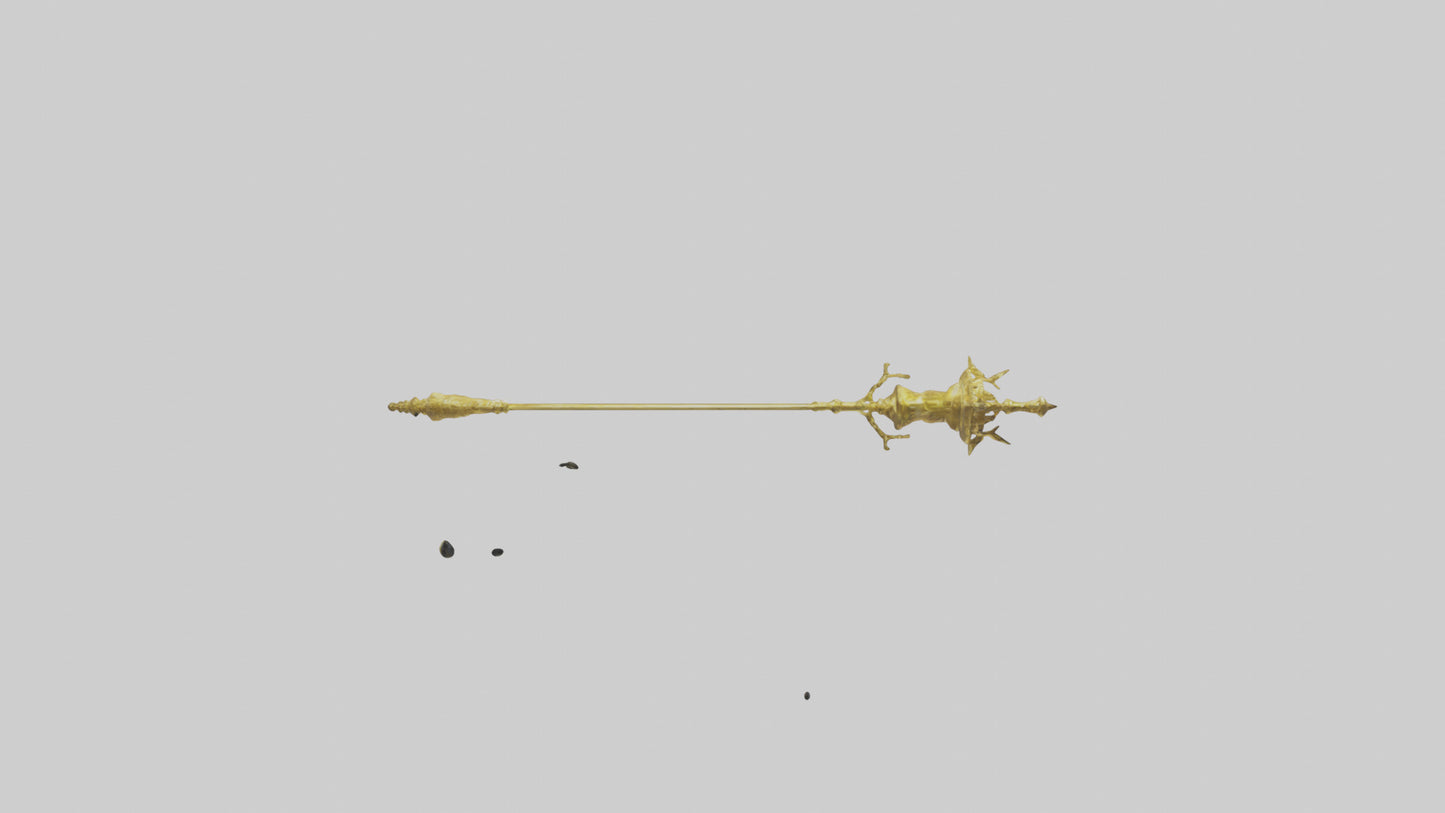 3D model Golden Mace model VR / AR / low-poly