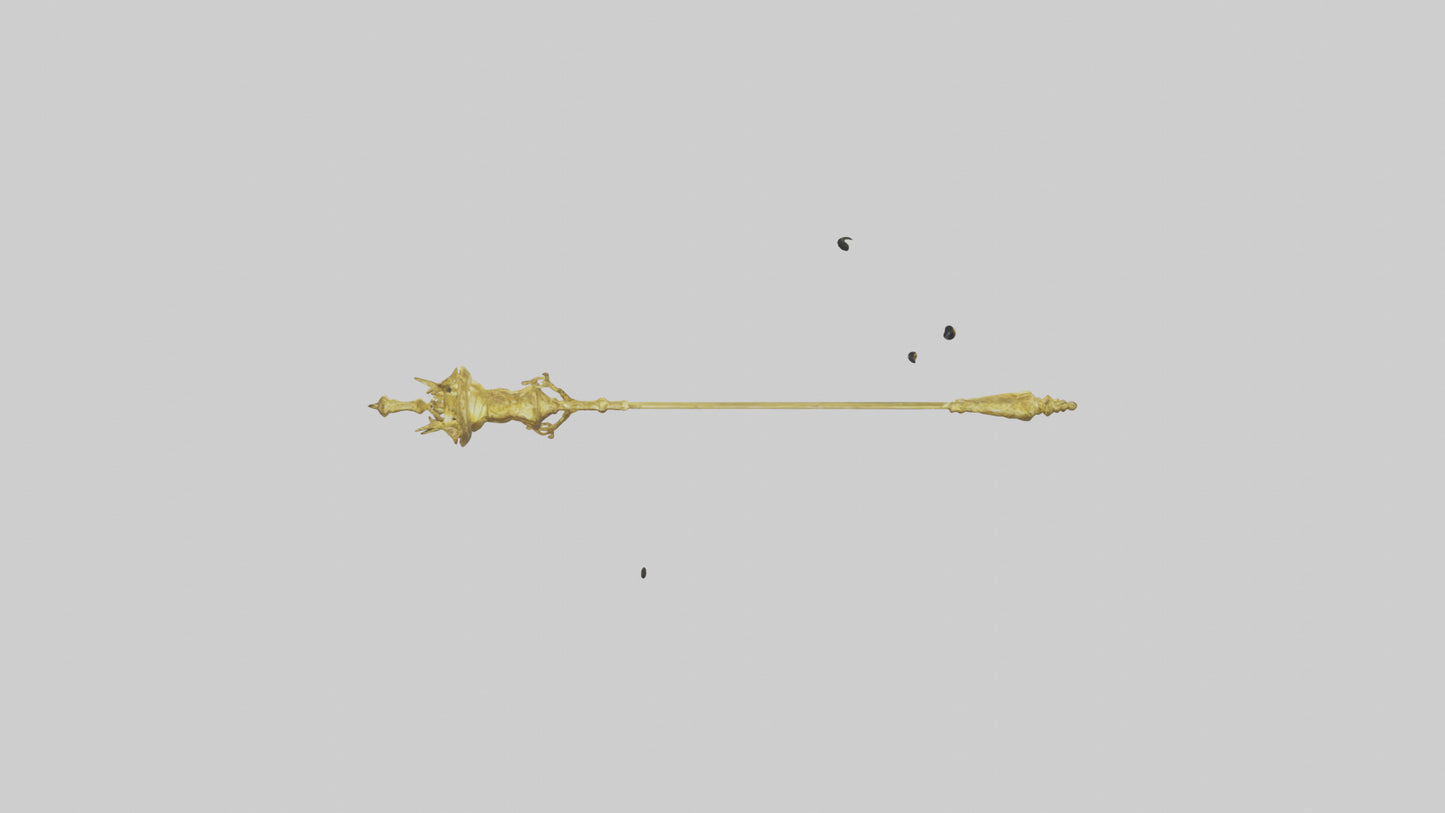 3D model Golden Mace model VR / AR / low-poly