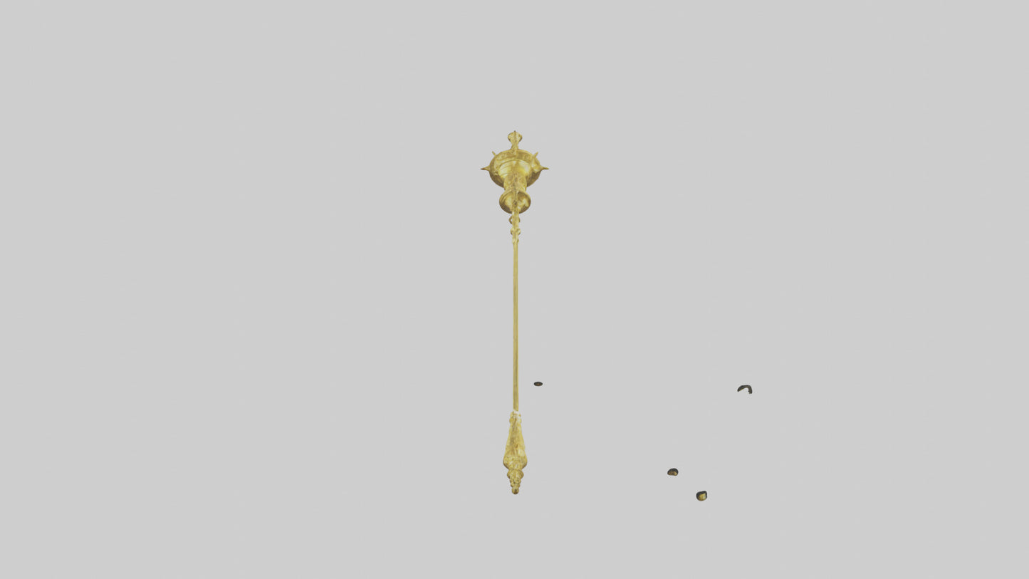 3D model Golden Mace model VR / AR / low-poly