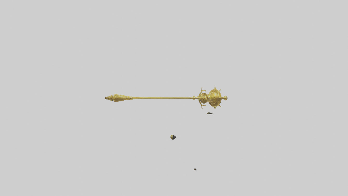 3D model Golden Mace model VR / AR / low-poly