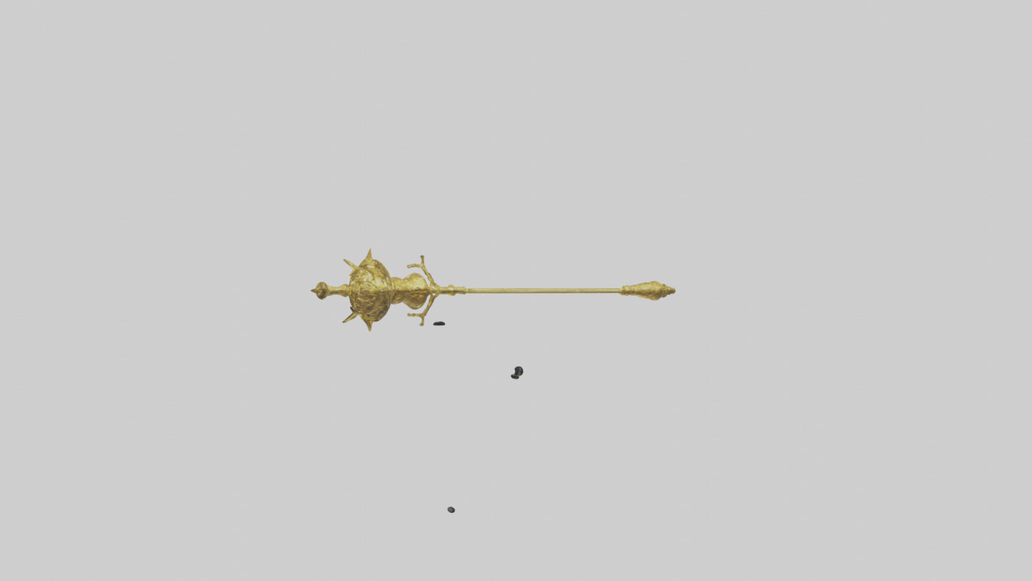 3D model Golden Mace model VR / AR / low-poly