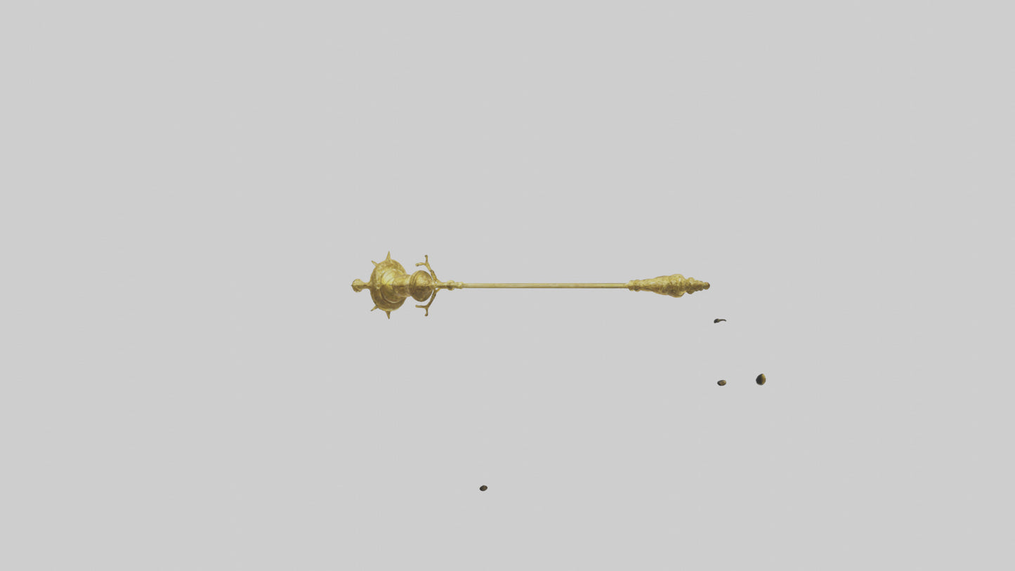 3D model Golden Mace model VR / AR / low-poly