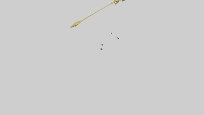 3D model Golden Mace model VR / AR / low-poly