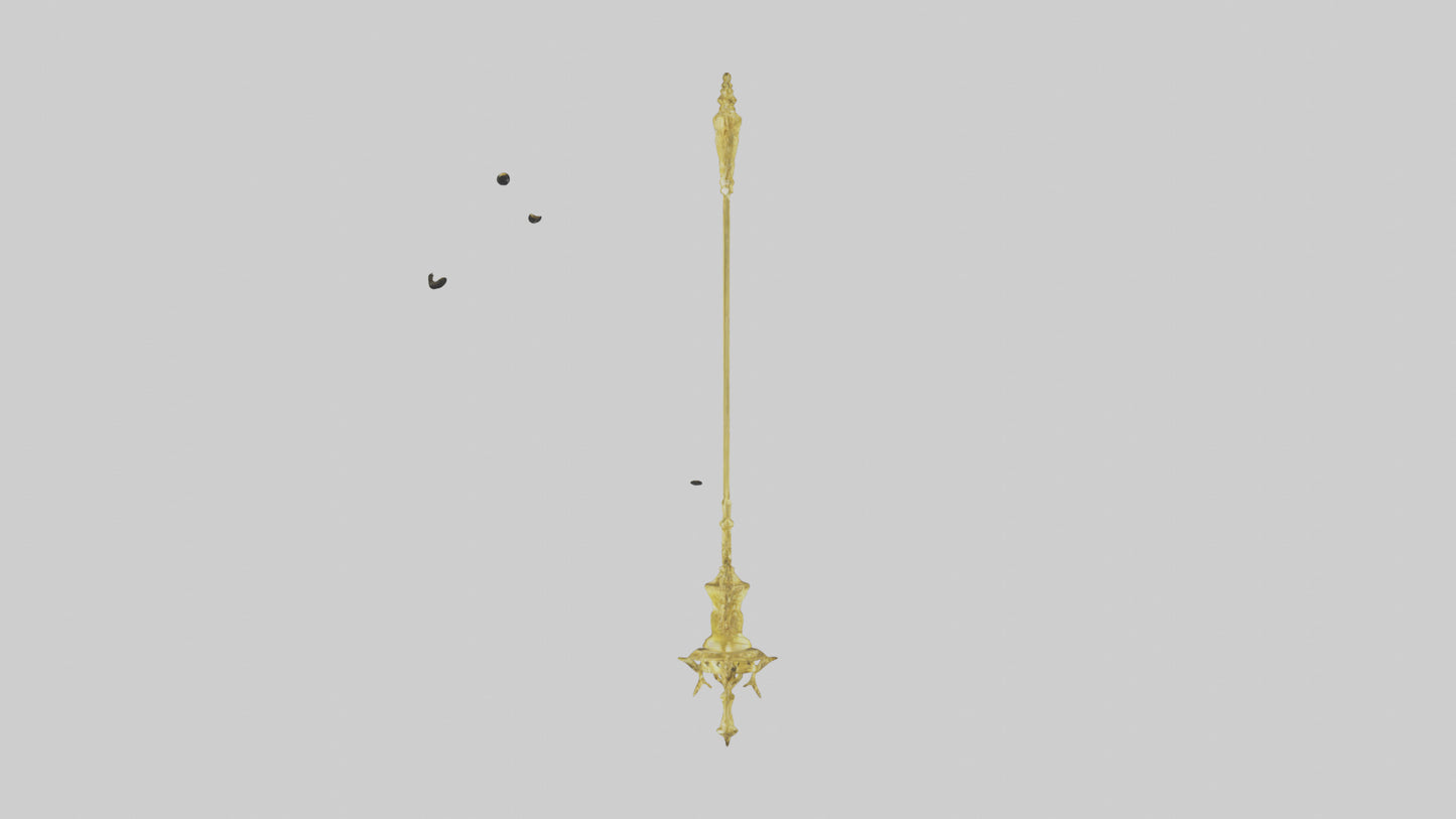 3D model Golden Mace model VR / AR / low-poly