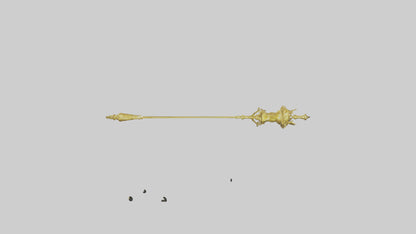 3D model Golden Mace model VR / AR / low-poly