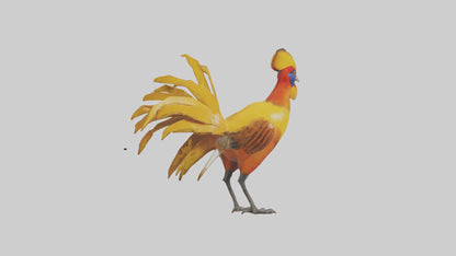 3D model Golden Pheasant displaying model VR / AR / low-poly
