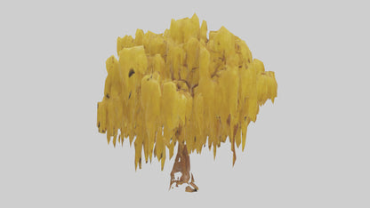 3D model Golden Rain tree model VR / AR / low-poly