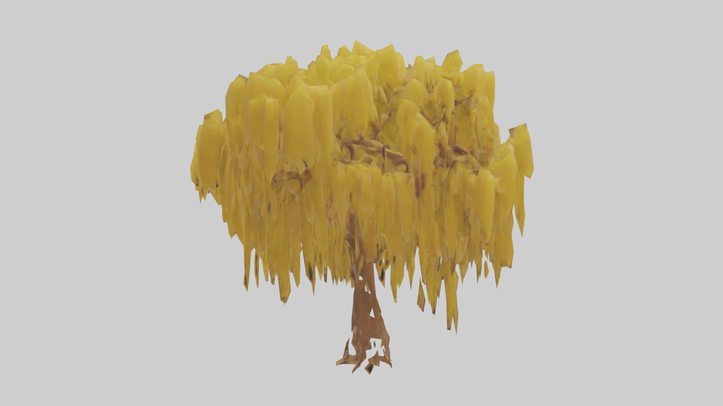 3D model Golden Rain tree model VR / AR / low-poly