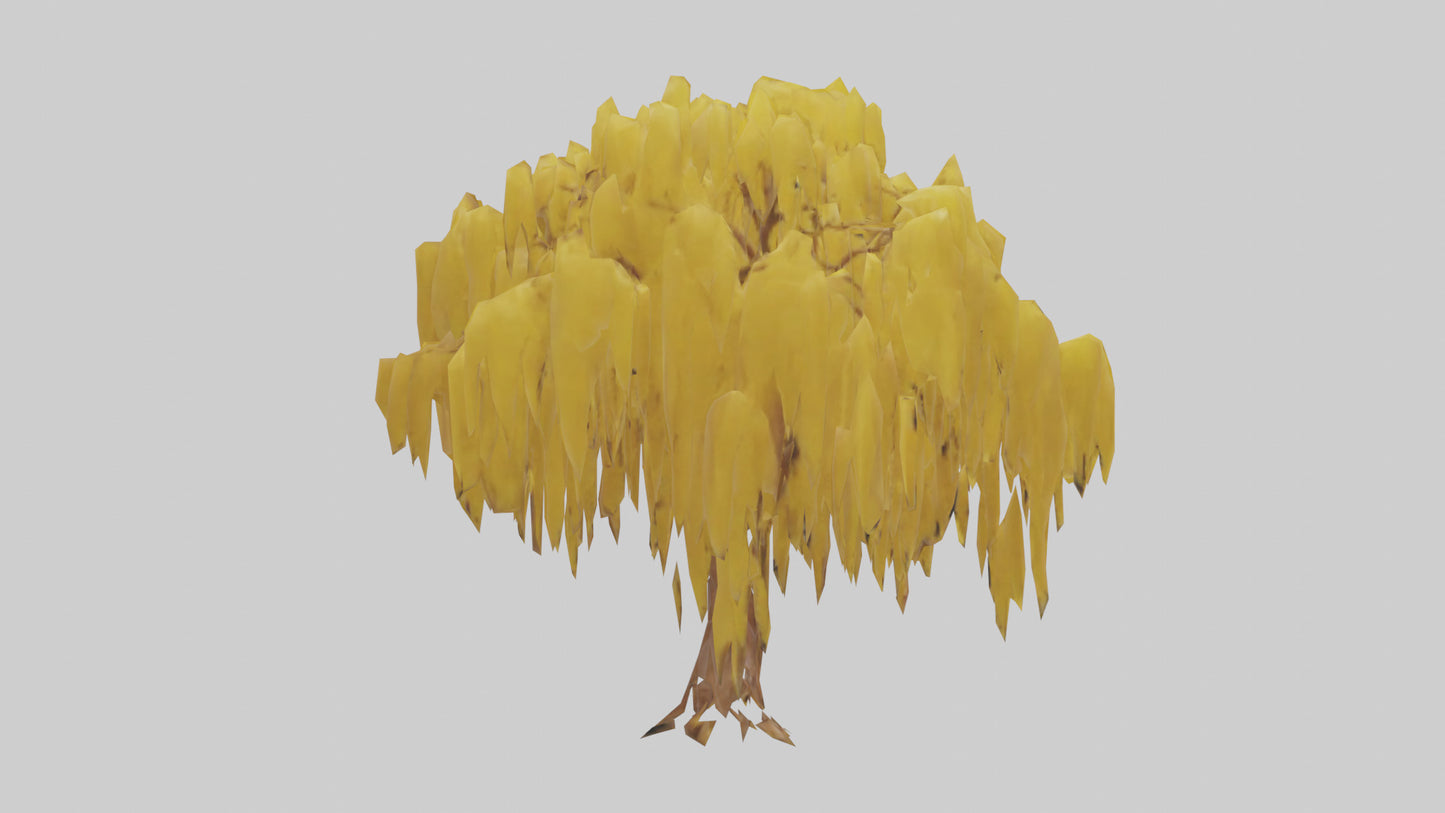 3D model Golden Rain tree model VR / AR / low-poly