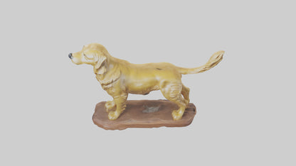 3D model Golden Retriever statue model VR / AR / low-poly