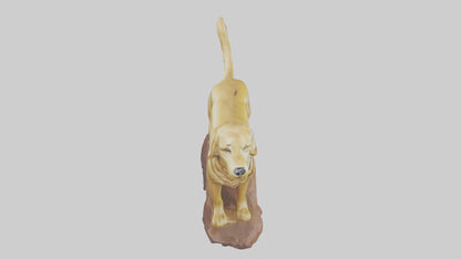 3D model Golden Retriever statue model VR / AR / low-poly