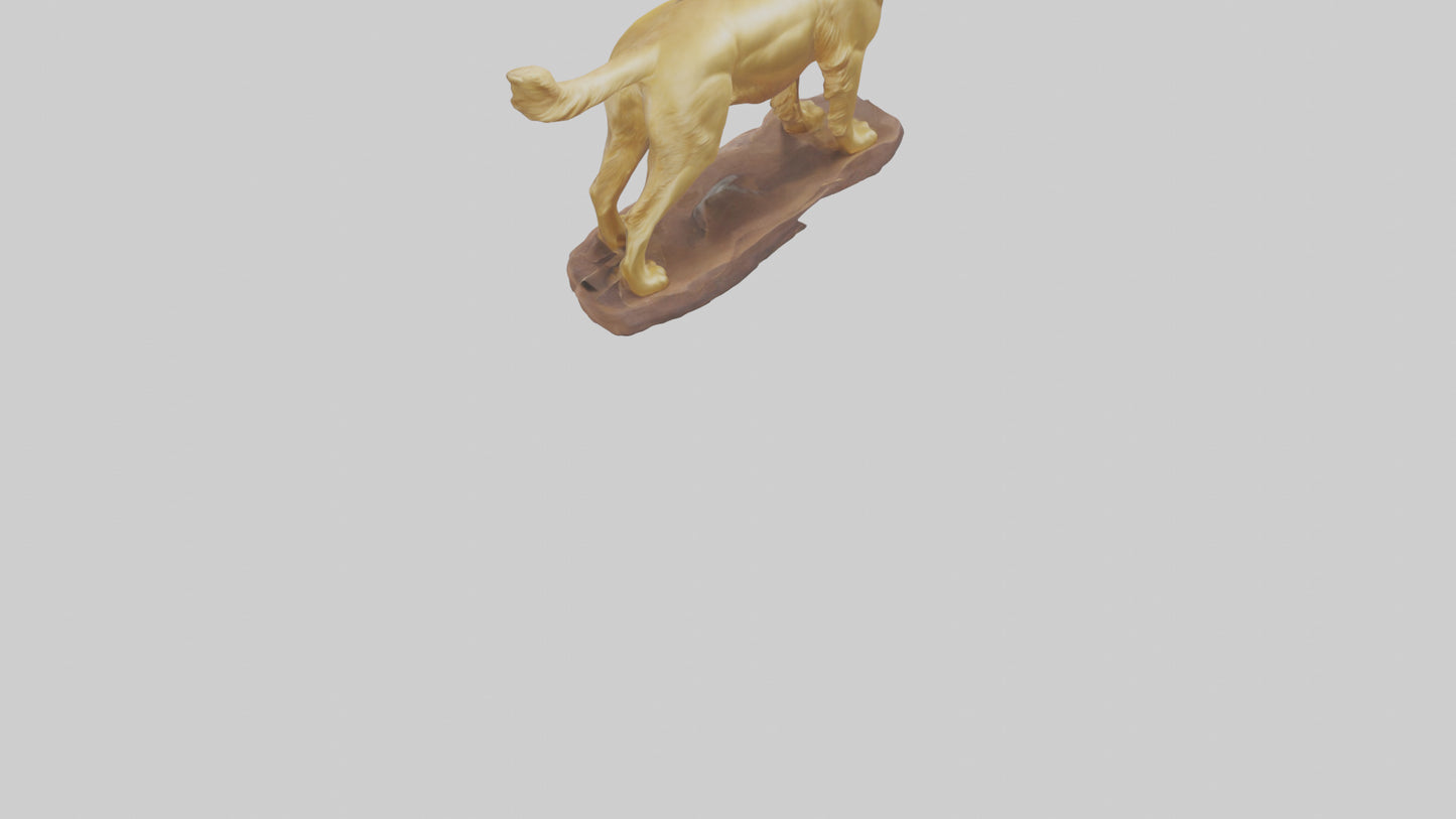 3D model Golden Retriever statue model VR / AR / low-poly