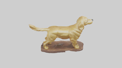 3D model Golden Retriever statue model VR / AR / low-poly