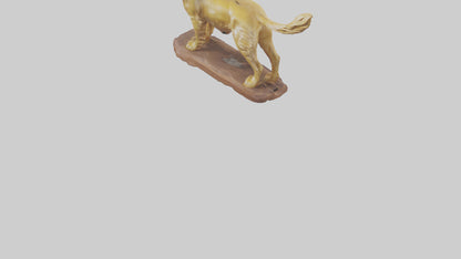 3D model Golden Retriever statue model VR / AR / low-poly