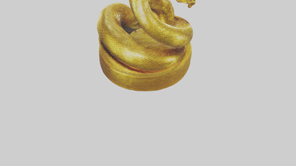 3D model Golden Serpent statue model VR / AR / low-poly