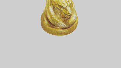 3D model Golden Serpent statue model VR / AR / low-poly