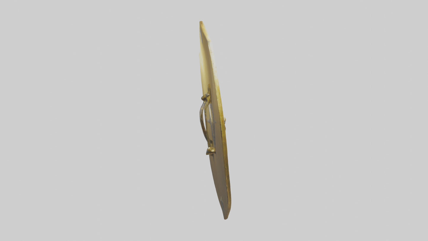 3D model Golden Shield model VR / AR / low-poly