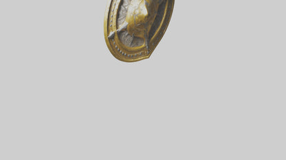 3D model Golden Shield model VR / AR / low-poly