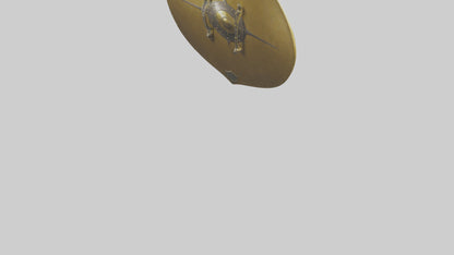 3D model Golden Shield model VR / AR / low-poly