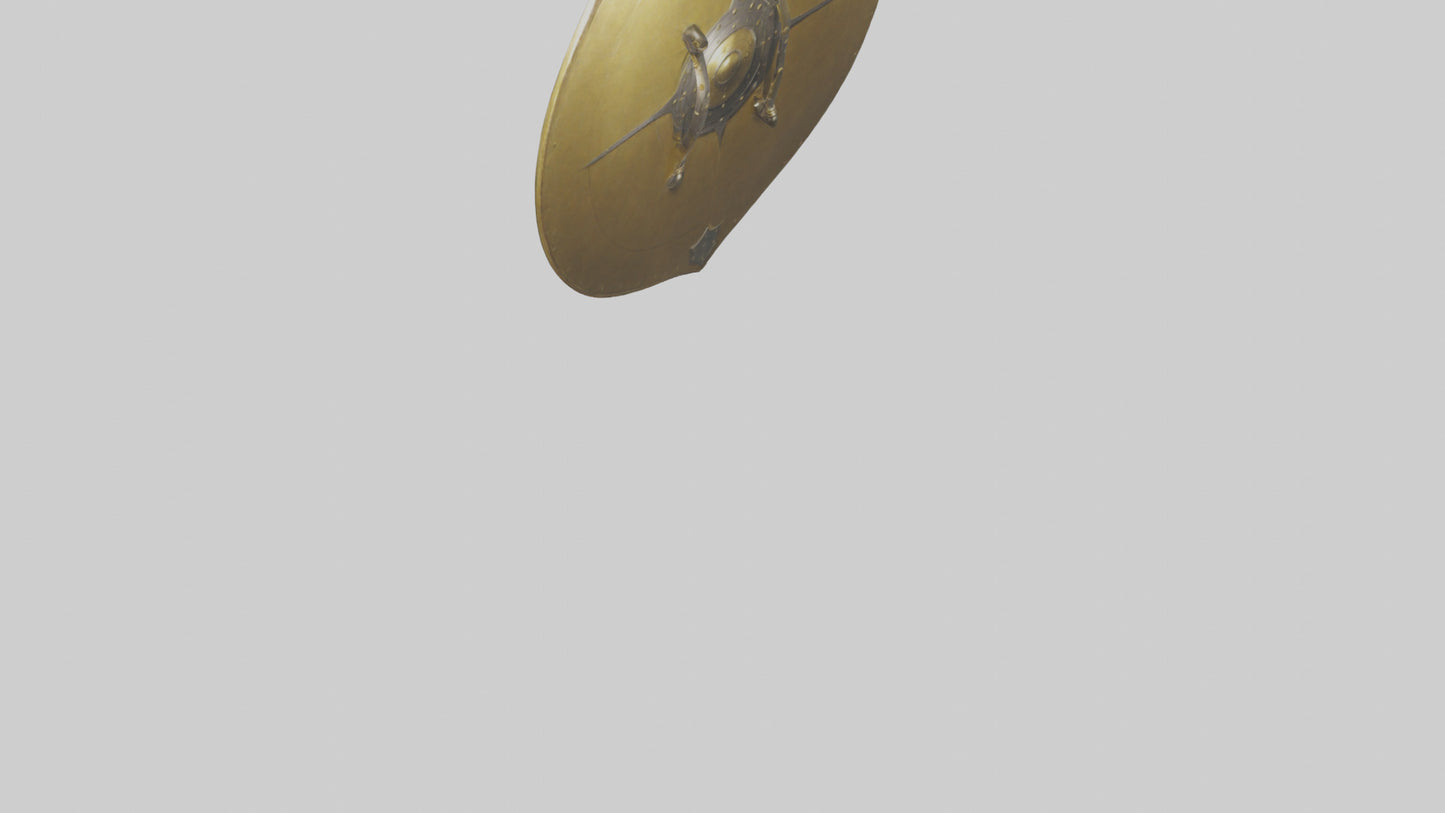 3D model Golden Shield model VR / AR / low-poly