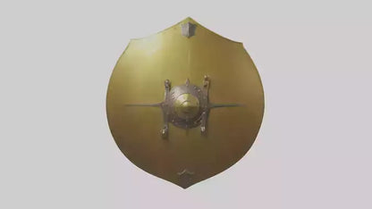 3D model Golden Shield model VR / AR / low-poly
