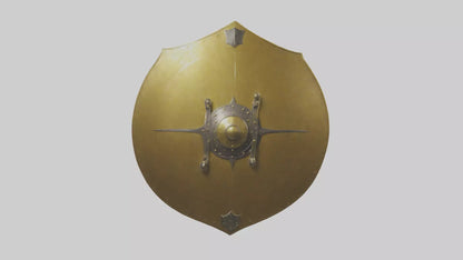 3D model Golden Shield model VR / AR / low-poly