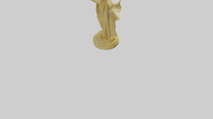 Goldplated statue model VR / AR / low-poly