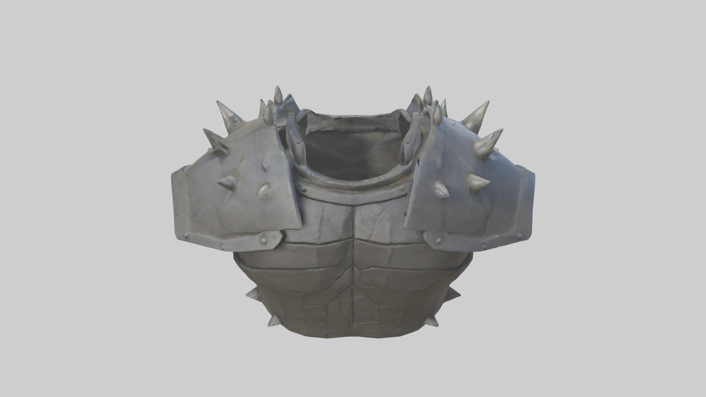 3D model Golem Chestplate model VR / AR / low-poly