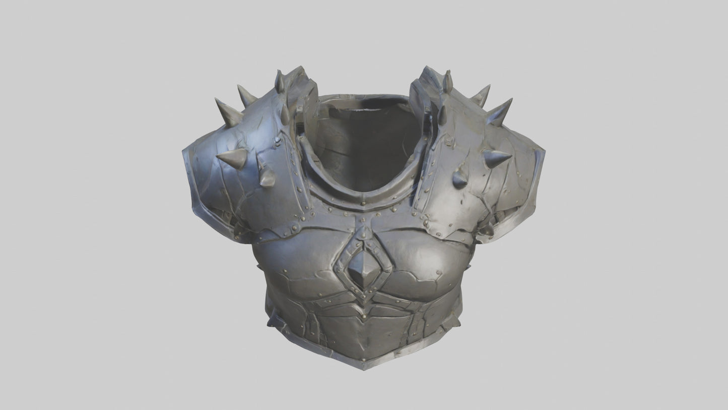 3D model Golem Chestplate model VR / AR / low-poly