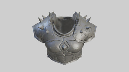 3D model Golem Chestplate model VR / AR / low-poly