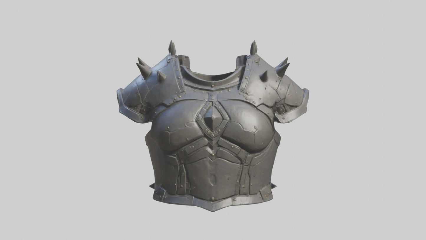 3D model Golem Chestplate model VR / AR / low-poly