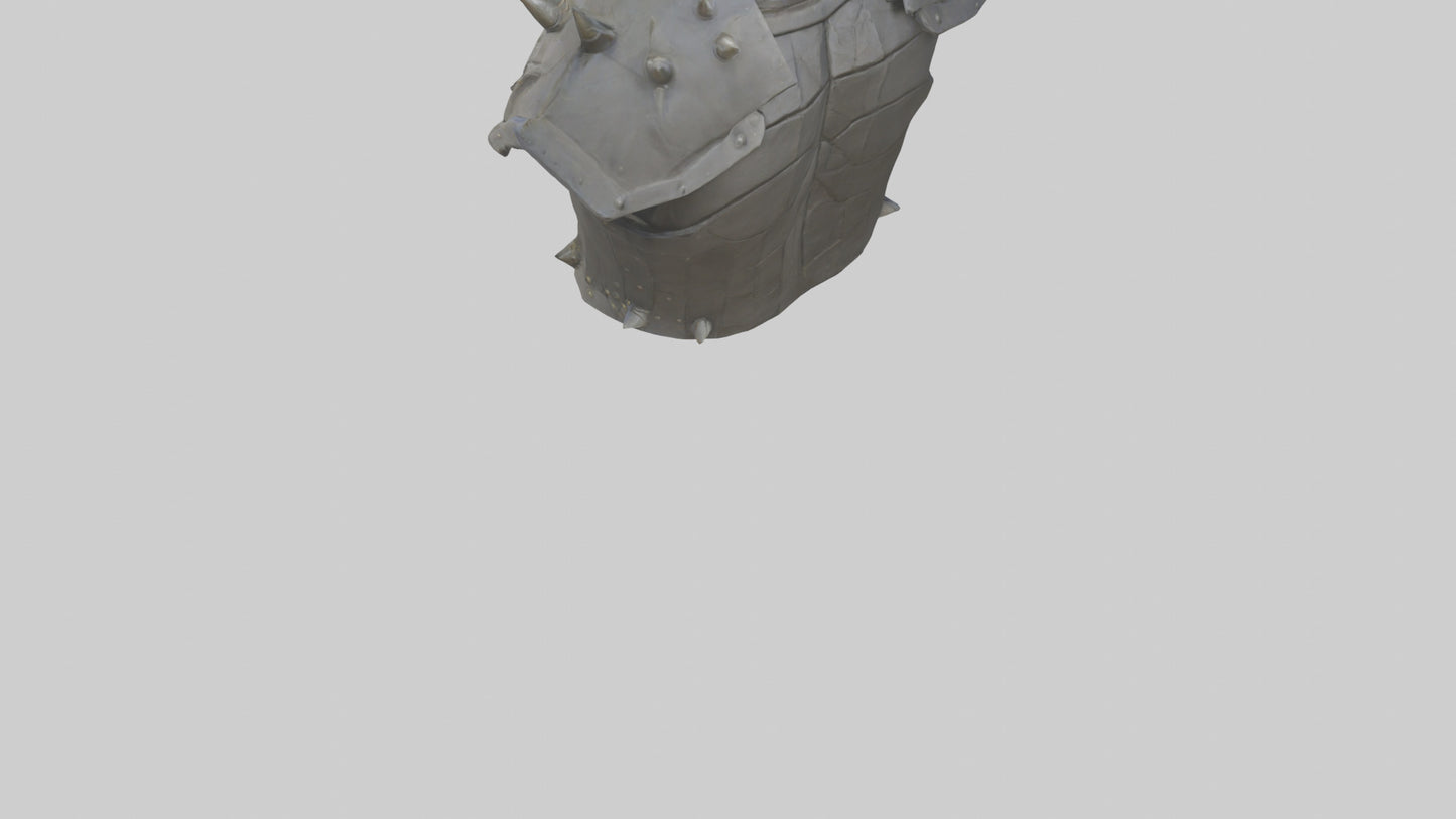 3D model Golem Chestplate model VR / AR / low-poly