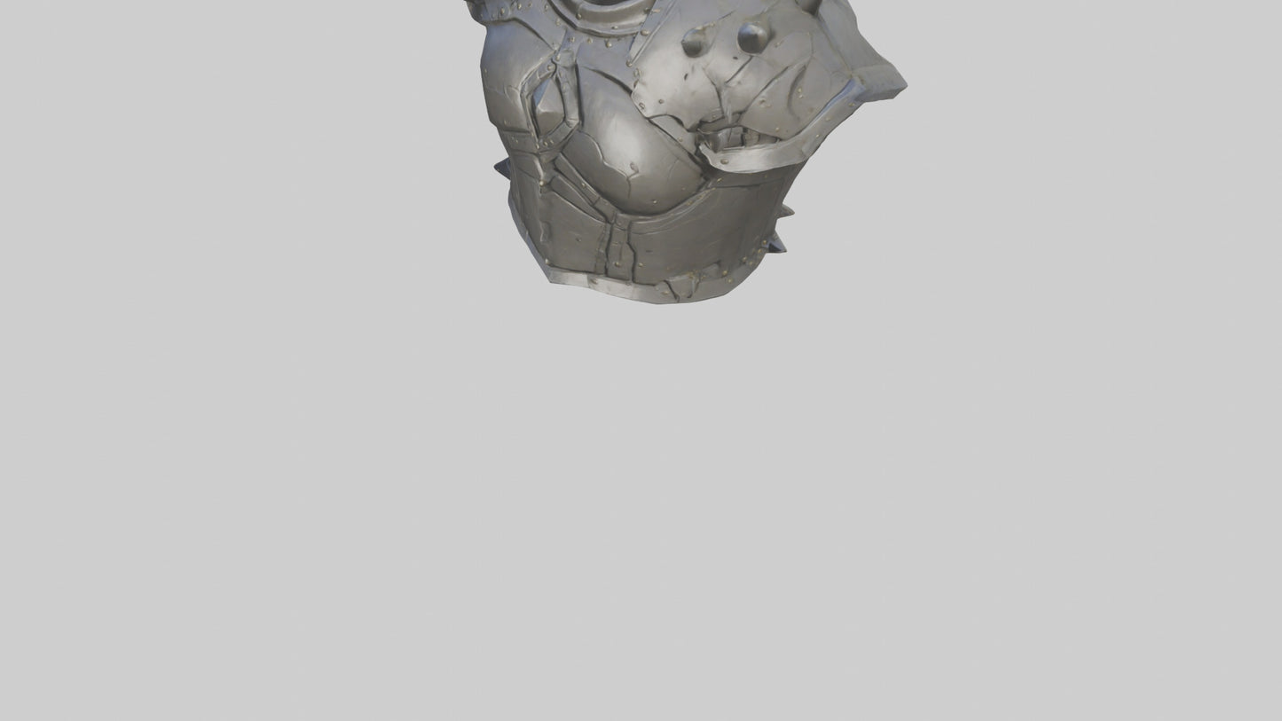 3D model Golem Chestplate model VR / AR / low-poly
