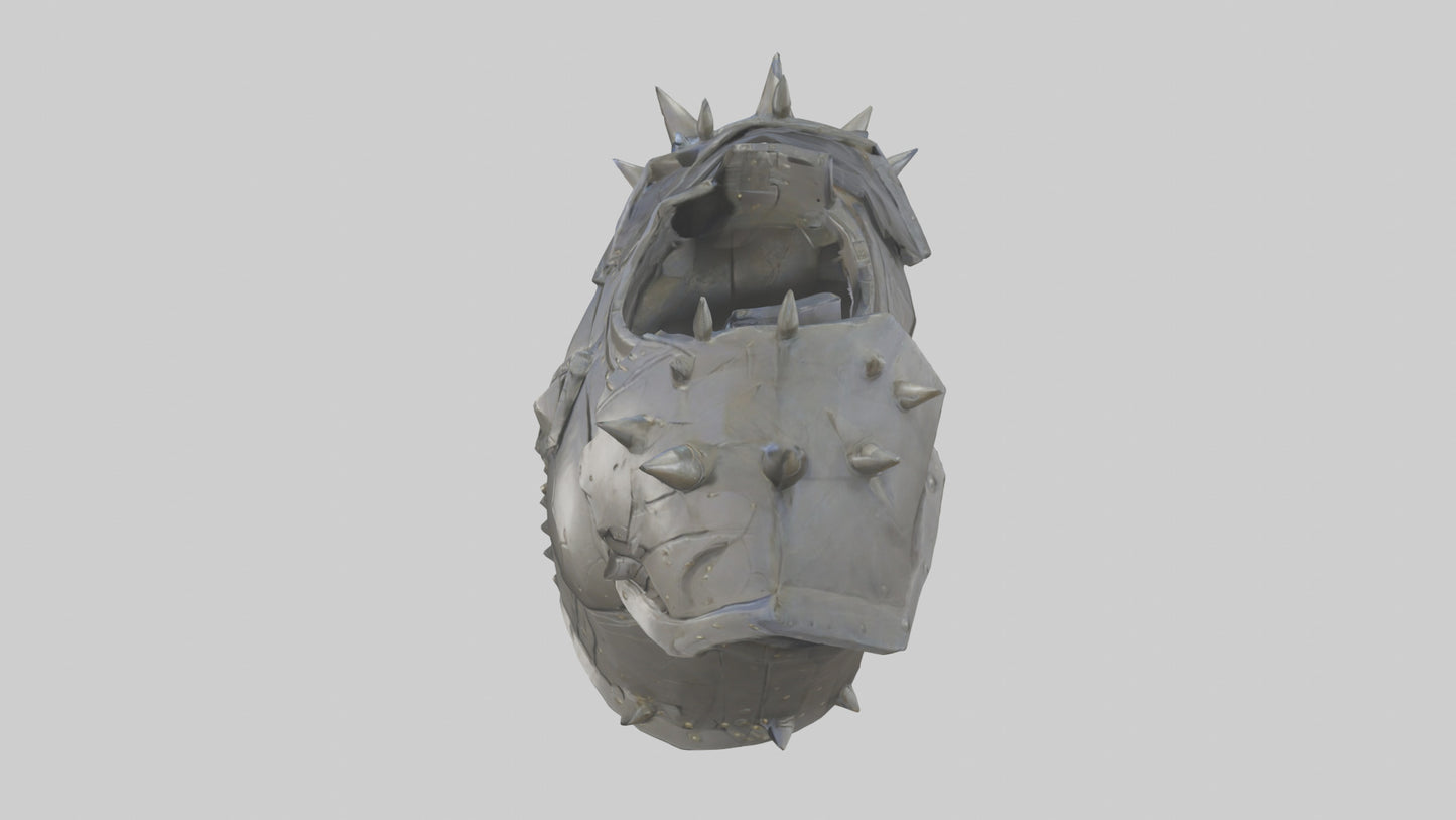3D model Golem Chestplate model VR / AR / low-poly