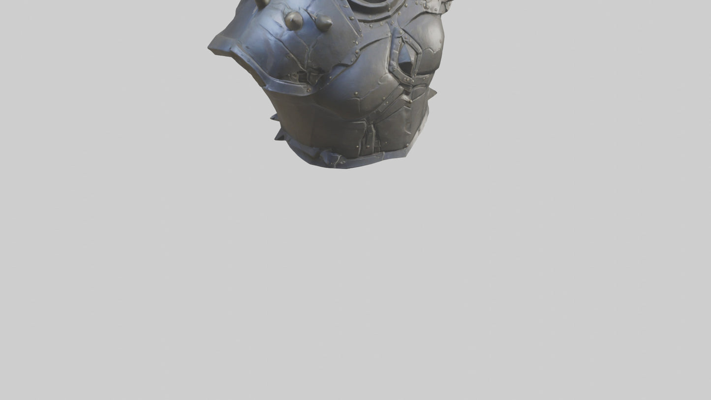 3D model Golem Chestplate model VR / AR / low-poly