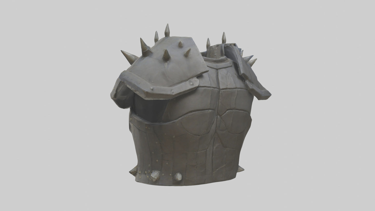 3D model Golem Chestplate model VR / AR / low-poly