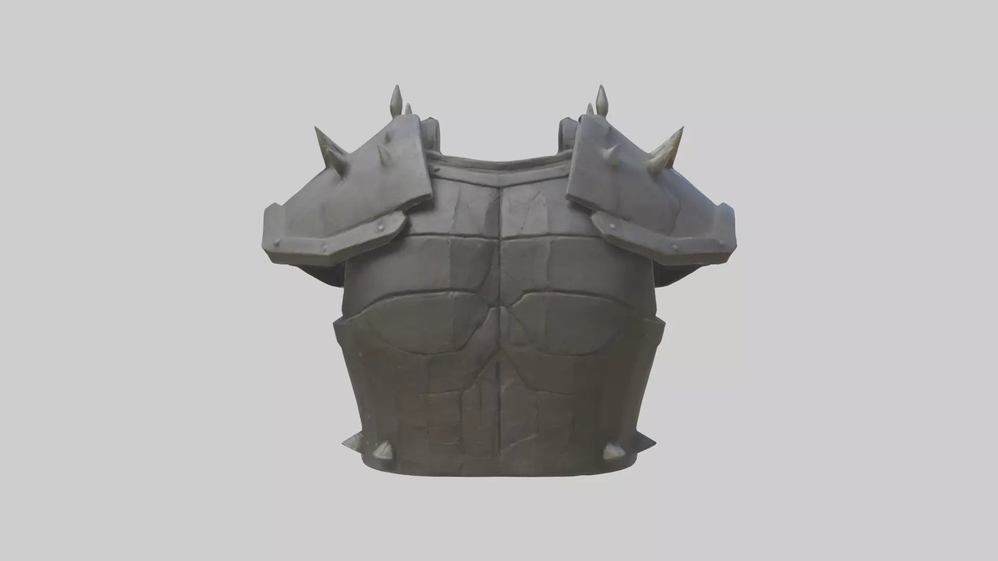 3D model Golem Chestplate model VR / AR / low-poly