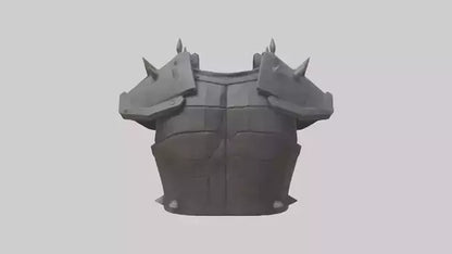 3D model Golem Chestplate model VR / AR / low-poly