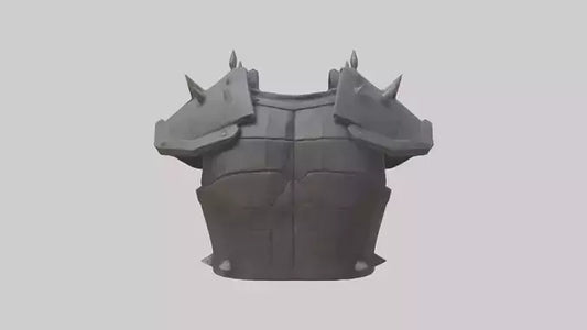 3D model Golem Chestplate model VR / AR / low-poly