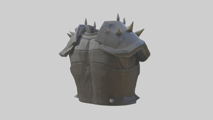 3D model Golem Chestplate model VR / AR / low-poly