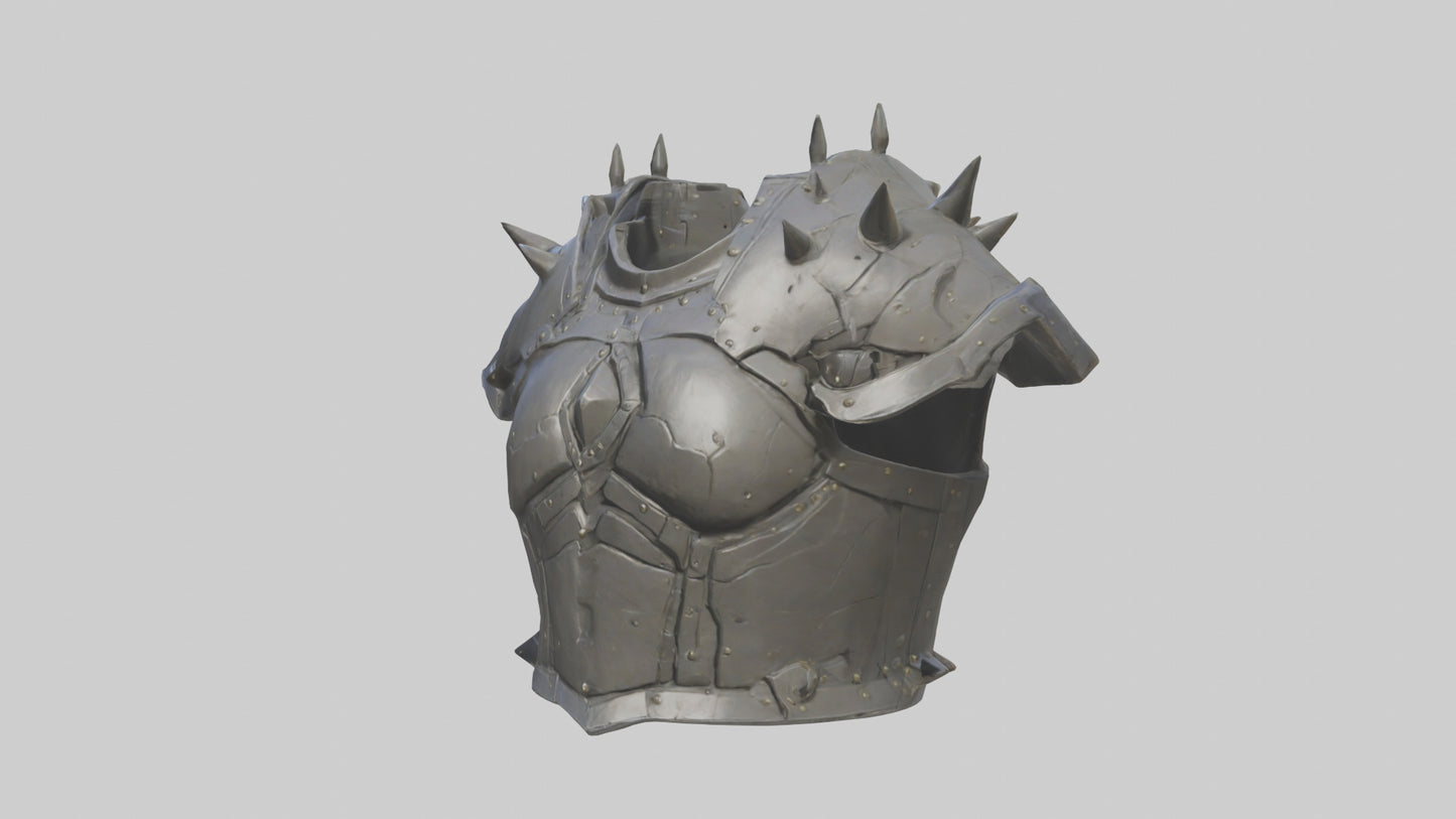 3D model Golem Chestplate model VR / AR / low-poly