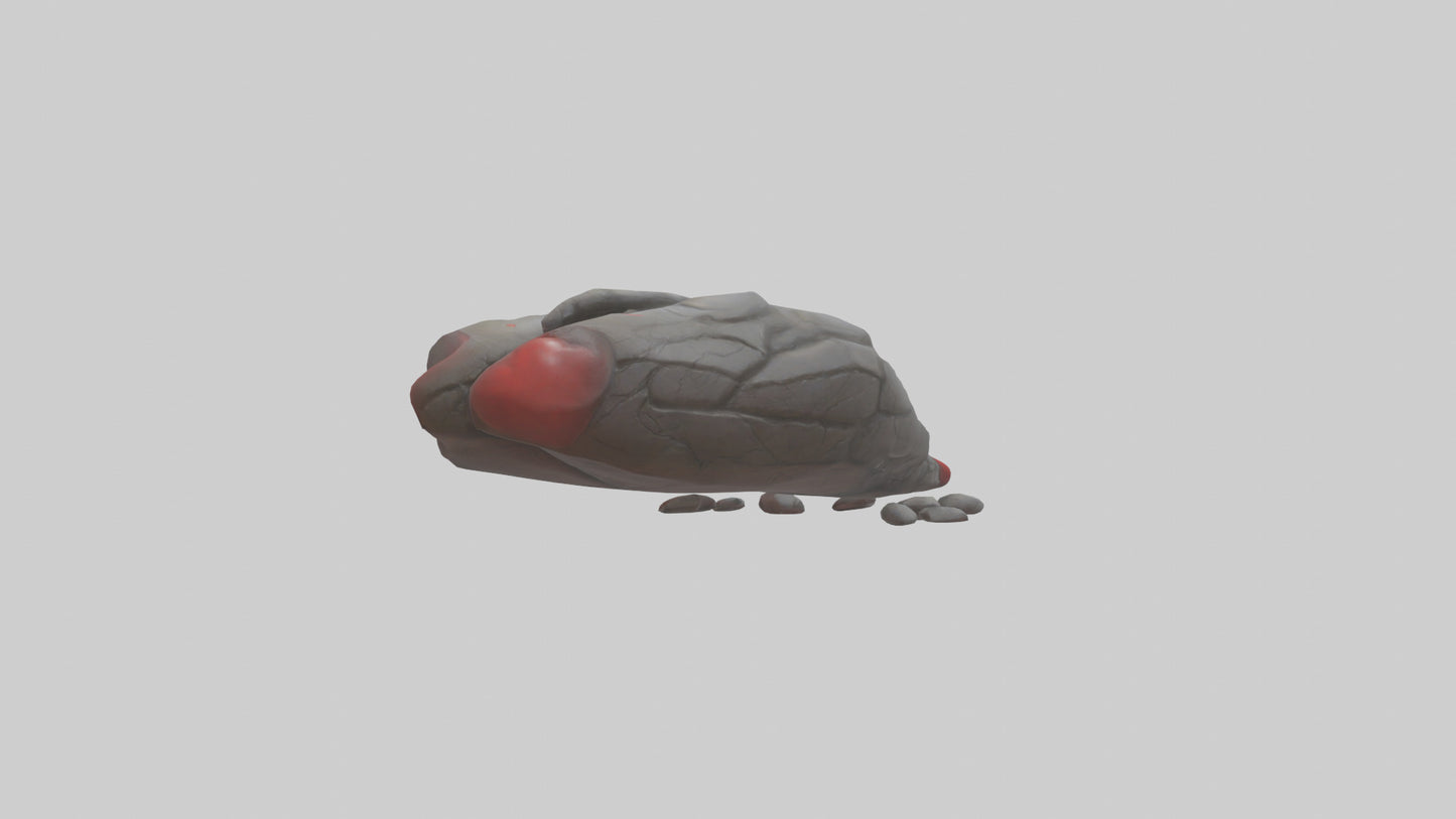 3D model Golems Heart model VR / AR / low-poly