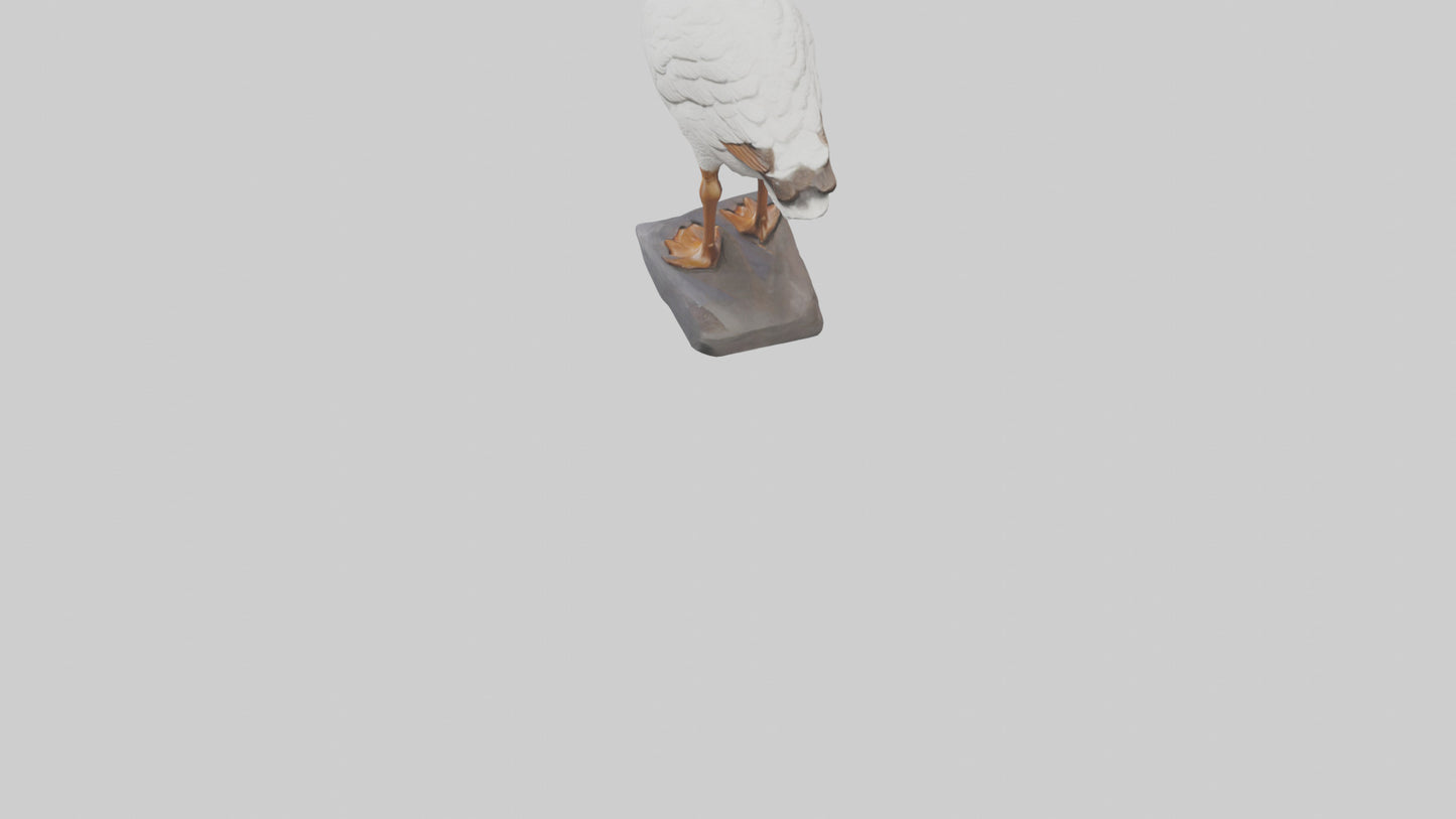 Goose statue model VR / AR / low-poly